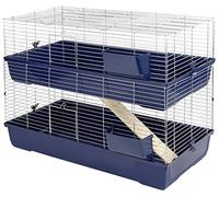 Kerbl Cage pour Petits Animaux Maxi Baldo Twin, Bleu foncé, 120 x 58 x 86 cm, Cage pour Lapins, Cage pour Hamsters, Plastique, Petits Animaux, Lapins, Hamsters
