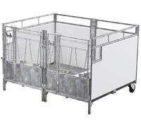 Kerbl Case à veau double pour l'élevage de veaux par paires