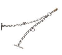 Kerbl Chaîne double pour attache bovins, 82 cm de long avec mousqueton de sécurité et maillon galvanisés