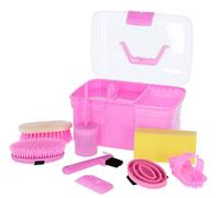 Kerbl Chevaux Coffre de Pansage Complet pour Enfants Rose