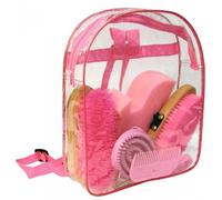 Kerbl Kit de pansage pour chevaux Rose