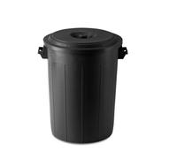 Kerbl Conteneur à aliments avec couvercle - 70L en plastique, noir