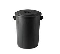 Kerbl Conteneur alimentaire avec couvercle - 70L en plastique, noir