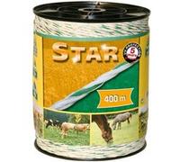 Corde pour clôture électrique pour animaux Star 400m Blanc et vert 44528