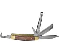 Kerbl Couteau d'équitation avec manche en bois 5 couteaux