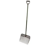 Fourche À Fumier 38x30cm En Plastique Avec Manche En Métal