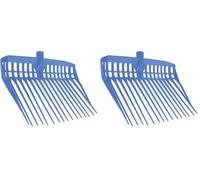 Kerbl EcoFork Fourche à Copeaux sans Manche pour Élevage/Agriculture Urbaine Bleu (Lot de 2)