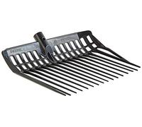Kerbl Fourche à copeaux EcoFork sans manche pour élevage/agriculture urbaine Noir