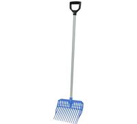 Kerbl EcoFork Mini 3230577 Fourche à fumier Bleu Dimensions 27,2 x 31 cm Poids 0,22 kg Fourche en Plastique/Manche en Aluminium