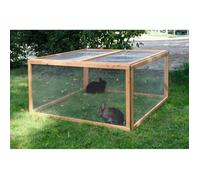 KERBL - Enclos extérieur pour rongeurs - Vario Bois - Grillage fin - Dimensions 120x120x59cm