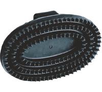 Kerbl Étrille ovale en caoutchouc Noir