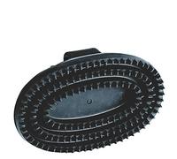 Kerbl Étrille ovale en caoutchouc Noir