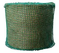 Kerbl Filet à foin balles rondes 150 cm Vert polypropylène pour chevaux – cordon élastique 6 mm