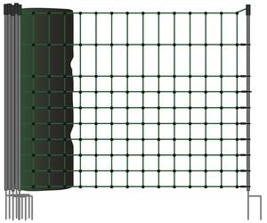Kerbl Filets pour lapins 65 cm x 50 m double pointe électrifiable, 15 piquets