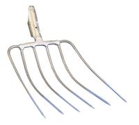 Kerbl Fourche à maïs, 6 dents, importation de qualité sans manche, avec douille à ressort, 36x34 cm