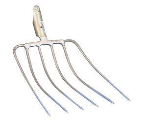 Kerbl Fourche à maïs, 6 dents, importation de qualité sans manche, avec douille à ressort, 36x34 cm