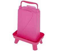 Kerbl Hobbyfarming Abreuvoir avec Pieds 5,5 L pour volaille, Plastique, Rose