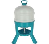 Kerbl Hobbyfarming abreuvoir pour volailles, 30 l, turquoise/blanc, 72,5 cm, Ø 51,5 cm, distributeur d'eau, abreuvoir, plastique, volailles, poules, canards