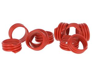 Kerbl Hobbyfarming Bague Identification, Spirale pr Poule, 10mm, Rouge, par 100