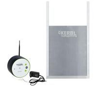 Kerbl Hobbyfarming Commande Duo Smart avec Porte coulissante 70570, Trappe pour Poules,Gris/Vert, Commande Via Application