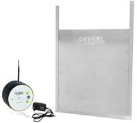 Kerbl Hobbyfarming Commande Duo Smart avec Porte coulissante 70580, Trappe pour Poules,Gris/Vert, Commande Via Application