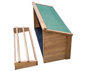 Kerbl Hobbyfarming Nid de Ponte pour clapier pour Petits Animaux Fortuna, 41x63x41cm, Bois, INCL. perchoirs, Montage Facile sur Le clapier