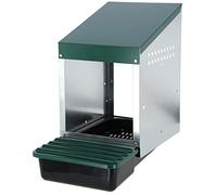 Kerbl Hobbyfarming pondoir, 1 Compartiment, boîte à œufs, Vert foncé, 26 x 52 x 43,5 cm, métal galvanisé, Poules, avec Trappe Amovible