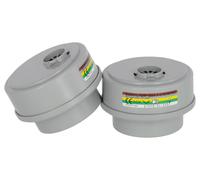 Kerbl Jeu de filtres ABEK1P3 paire de filtres de rechange pour masque de protection respiratoire