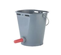 Kerbl Seau à abreuvoir Küber 144 pour bovins – soupape d'aspiration, Super Ventouse, 8 L Gris/Rouge