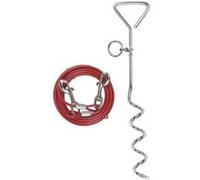 Laisse d attache avec ancrage spirale pour chien