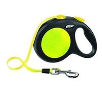 Flexi Laisse New Classic L sangle 5m jusqu'à 50kg Jaune Néon