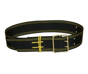 Kerbl Lanière Cloche en polyéthylène à 2 mandrins avec Cordon Noir/Jaune 70 mm x 120 cm