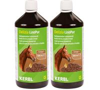 KERBL LinoPur Huile de Lin Complément Alimentaire pour Cheval 1000 ML (Lot de 2)