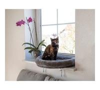 Kerbl Lit de fenêtre pour chat 55x35x10 cm Gris, lit pour petit animal, oreiller pour chat,, lit pour animal de compagnie Gris