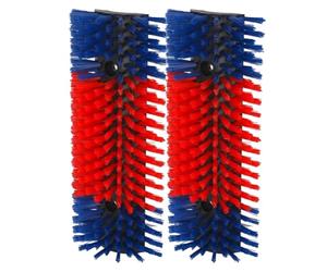 Kerbl Lot de 2, 3 et 4 brosses à gratter pour animaux - 22 x 50 cm - Robuste pour bovins, veaux, chevaux et chèvres - Montage polyvalent sur un mur/coin/poteau - Idéal pour la tête et le cou (lot de 2