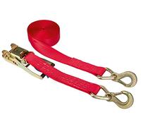 Kerbl Lot de 2 Crochets de Sangle d'arrimage à cliquet Rouge 50 mm x 8 m 5000 kg 37179