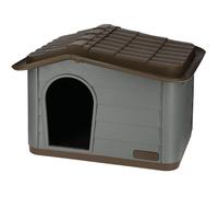 KERBL - Maison extérieure pour chats - 60 x 51 x 41 cm - Gris et marron - Plastique