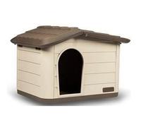 KERBL - Maison extérieure pour chats - L 60 cm x l 51 cm x H 41 cm -Mocca et marron- Plastique
