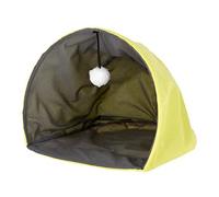 KERBL Maison Igloo Honey Cave pour Chat Jaune/Gris 37 x 35 x 30 cm