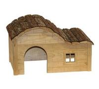 Kerbl Maison pour rongeurs Nature – Toit galbé – 40 x 25 x 25 cm