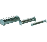 Kerbl Mangeoire galvanisée pour volailles - différentes tailles avec grille d'alimentation rabattable