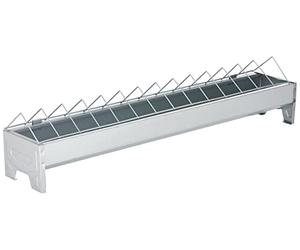 Kerbl Mangeoire Poules 10x75cm Galvanisée pour Élevage/Agriculture Urbaine Moyen