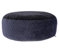 Kerbl Maxi-Pet 80391 Pouf pour Chaise Longue Noir/Bleu Diamètre 80 x 25 cm