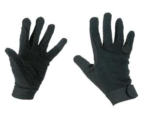 Kerbl Mixte Reithandschuhe Kerbl Gants d Equitation en Coton Jersey pour Cheval Noir Taille S, Noir, noir(S) EU