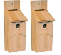 Kerbl Nichoir Kit à Monter Soi-même 36x12x14 cm, Mésange, Bois, Beige (Lot de 2)