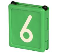Kerbl Numéro d'identification de collier DUO, 1 chiffre, pack de 6 pour collier de marquage - attache facile