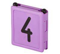 Kerbl Numéro d'identification de collier DUO, 1 chiffre, pack de 6 pour collier de marquage - attache facile