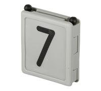 Kerbl Numéro d'identification de collier DUO, 1 chiffre, pack de 6 pour collier de marquage - attache facile