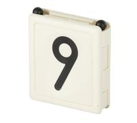 Kerbl Numéro d'identification de collier DUO, 1 chiffre, pack de 6 pour collier de marquage - attache facile