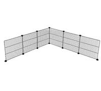 Kerbl Pet 6 éléments de Grille suppl. 35x35 cm | Six éléments de grille en métal noir de 35 × 35 cm, extensibles aussi souvent que vous le souhaitez pour agrandir l'enclos